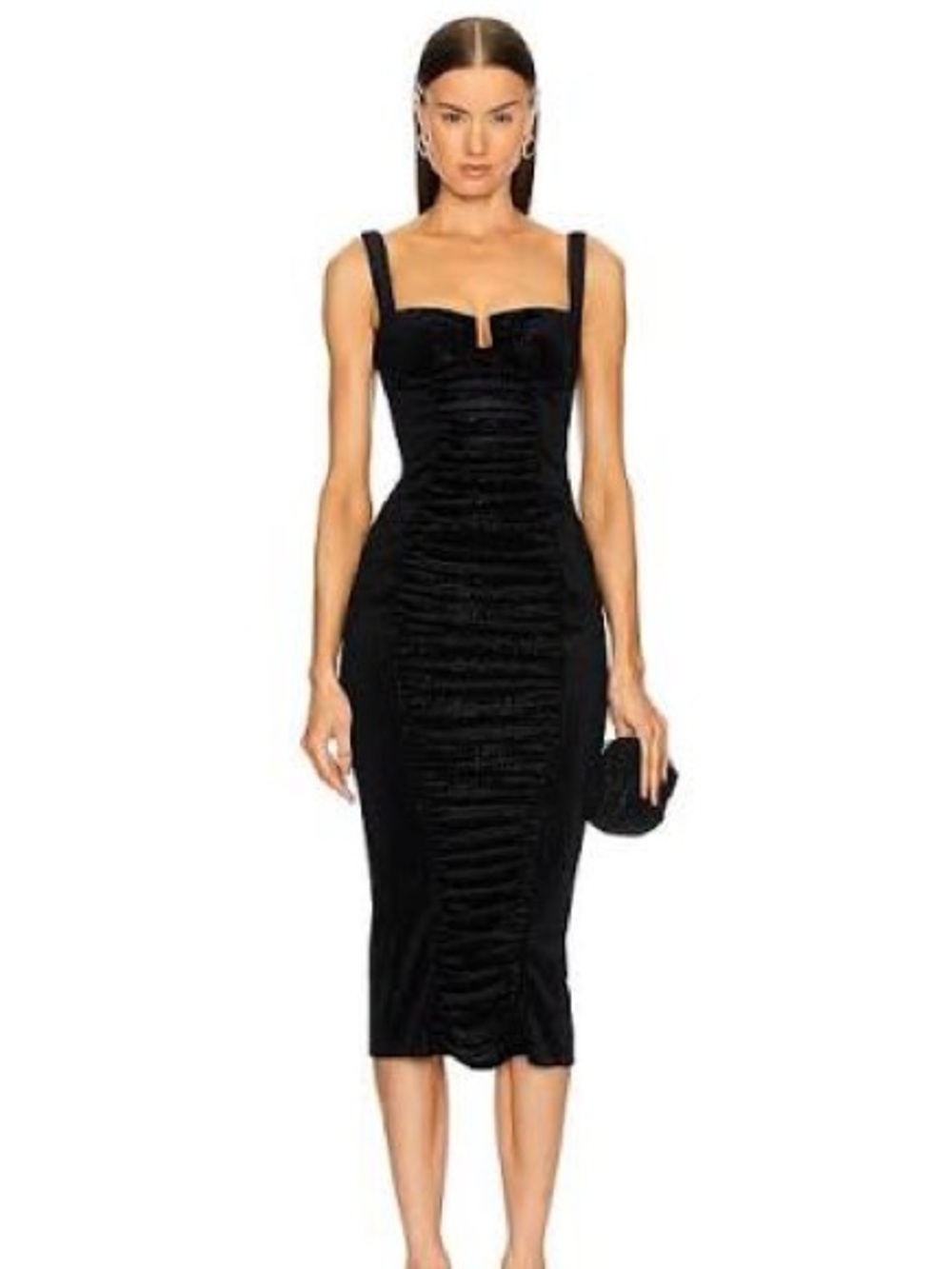 Sold-out Michael Costello x REVOLVE Sidney Midi Dress in black, size Small
